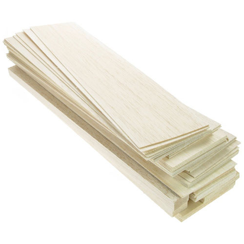 Thumbnail 2 Paket (3Lembar) Kayu Balsa sheet 1mm x 10cm x 100cm Balsa sheet kayu maket super ringan kualitas terbaik