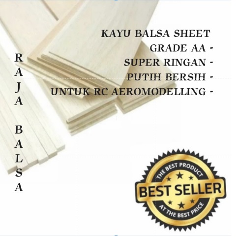 Thumbnail 3 2pcs Kayu Balsa sheet 5mm x 100mm x 1000mm