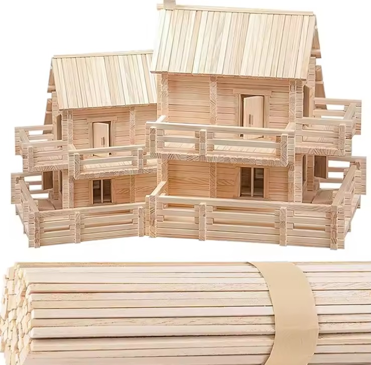 Thumbnail 3 100pcs balsa stick 3mm x 3mm x 500mm