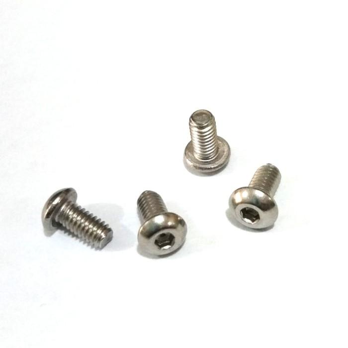 (1pcs) SS304 Baut Button L M4x6