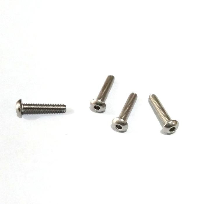 (1pcs) SS304 Baut Button L M4x25