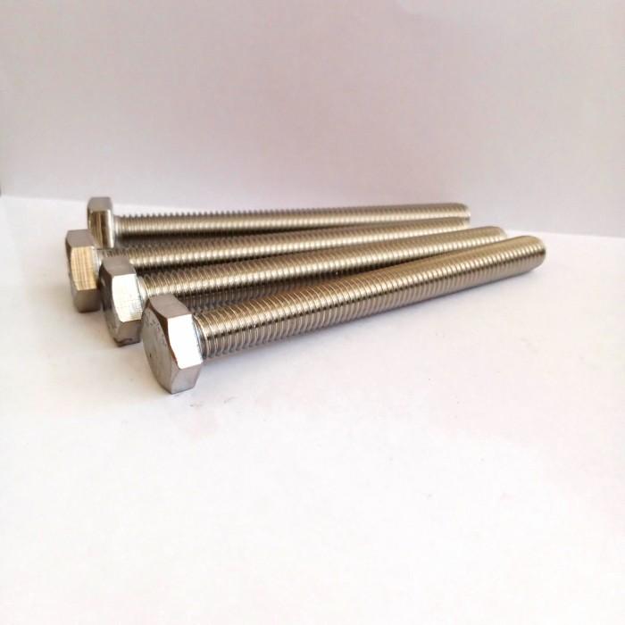 (1pcs) SS304 Baut Hex Bolt M8x45