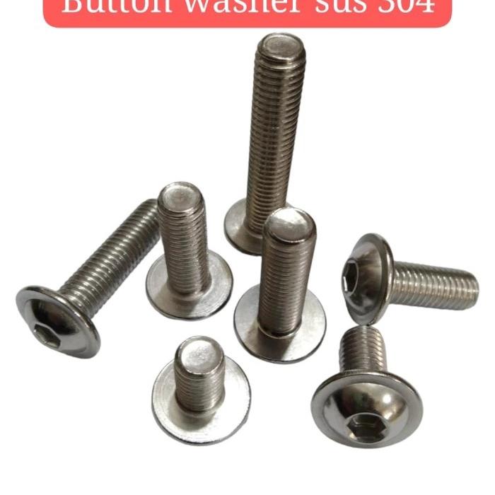(1pcs) SS304 Baut Button Washer M8x35