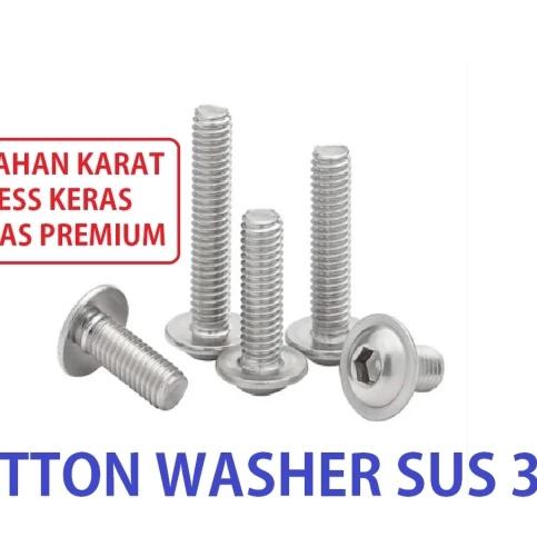 (1pcs) SS304 Baut Button Washer M8x40