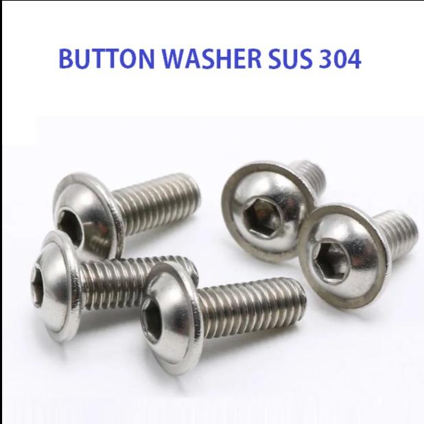 (1pcs) SS304 Baut Button Washer M8x50