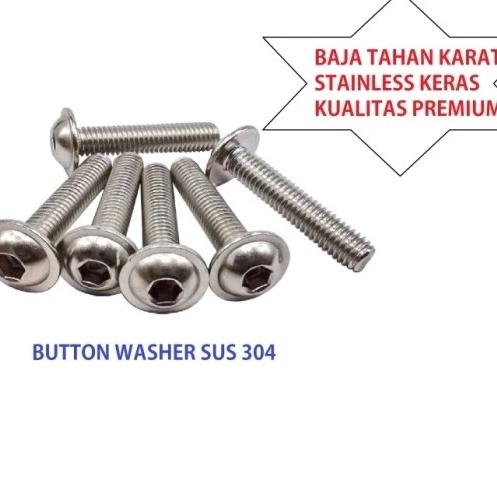 (1pcs) SS304 Baut Button Washer M10x16