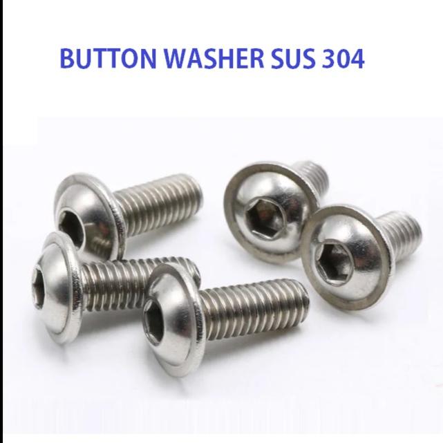 (1pcs) SS304 Baut Button Washer M10x45