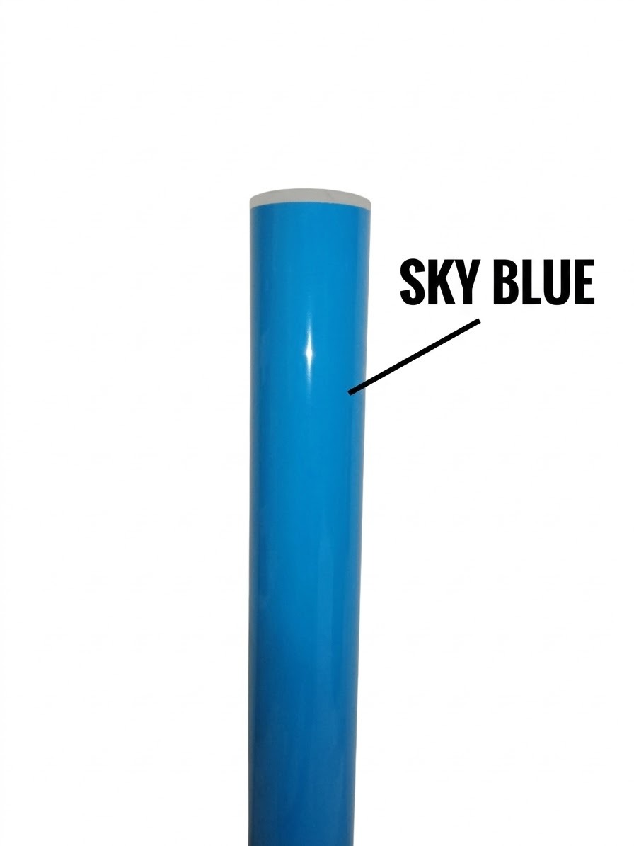 Monokote Covering Film solid biru langit sky blue 60x100cm  Plastik Cover Pesawat balsa