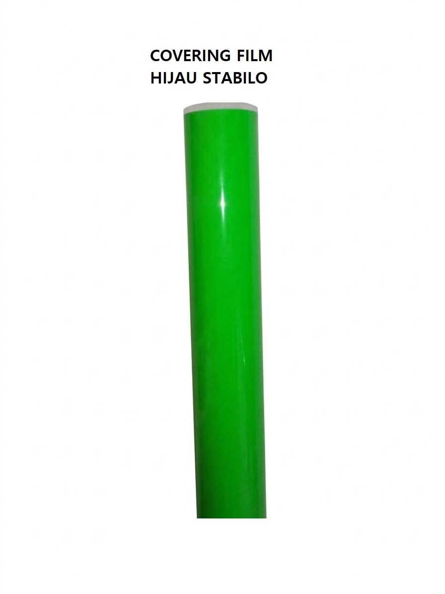 Covering Film Solid Hijau Stabilo shine green 60cm x 100cm Plastik Cover Pesawat Balsa