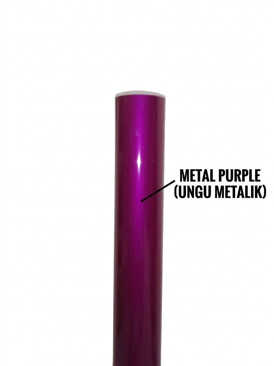 Monocoat Monokot Covering Film Metal purple ungu 1meter x 60cm Cover Pesawat Balsa Metalic ungu